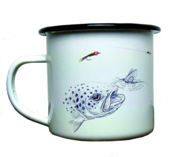 Mug métallique émaillé - Truite