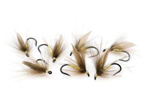 Kit mouches d'Ornans Taille 18 corps jaune